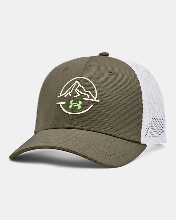 Men's UA Blitzing Graphic Trucker Hat, Green, pdpMainDesktop image number 0